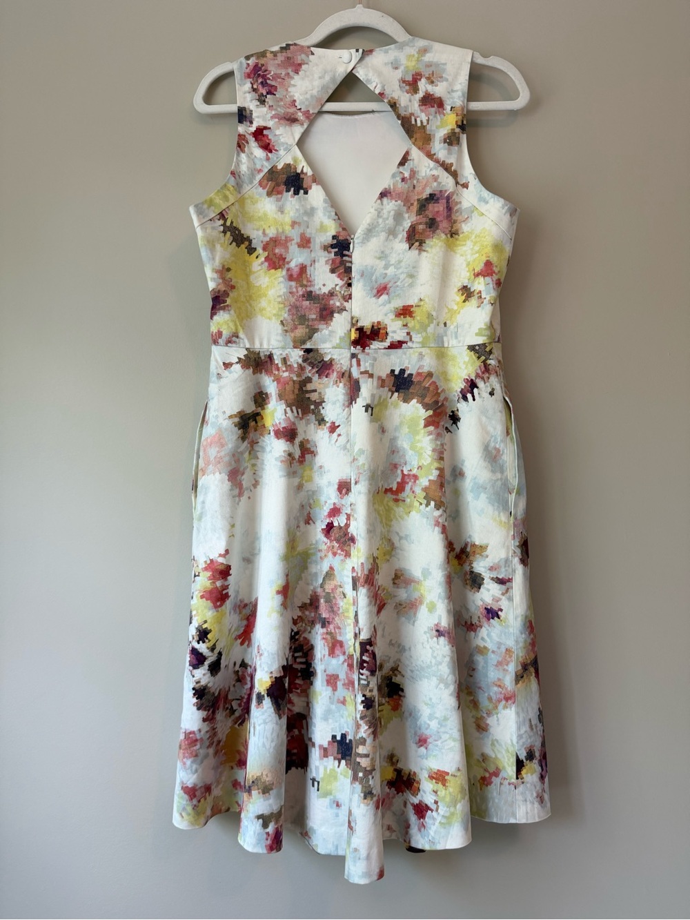 Hunter Bell New York Fit & Flare Dress Size 8 | Abstract Floral Print | VGUC - Picture 2 of 5